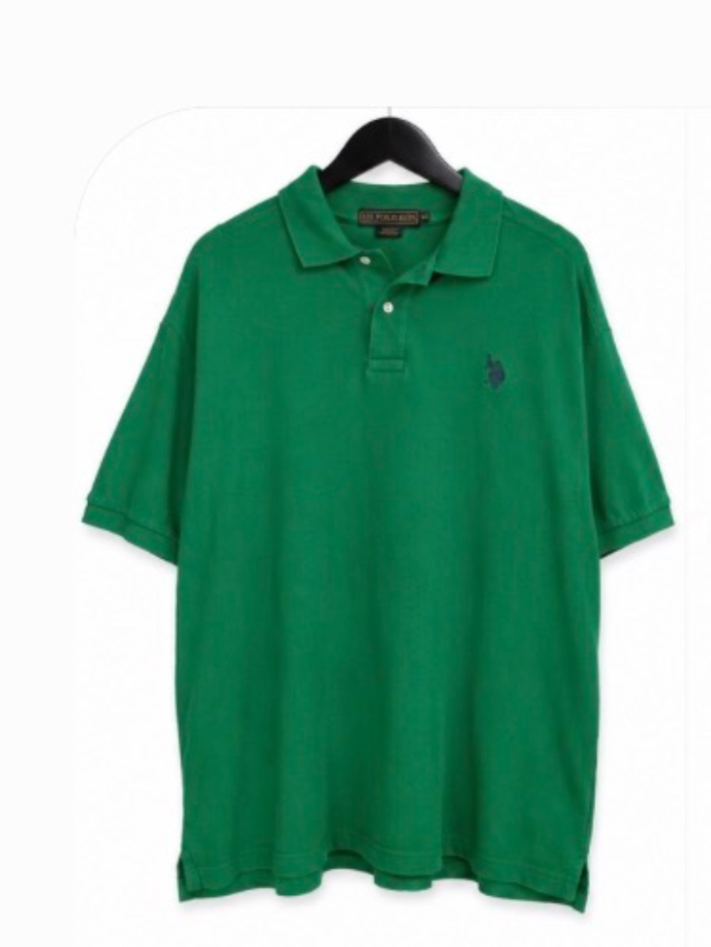 U.S. Polo Assn. Men's Green Short Sleeve Polo Shirt XL 100% Cotton Classic Fit